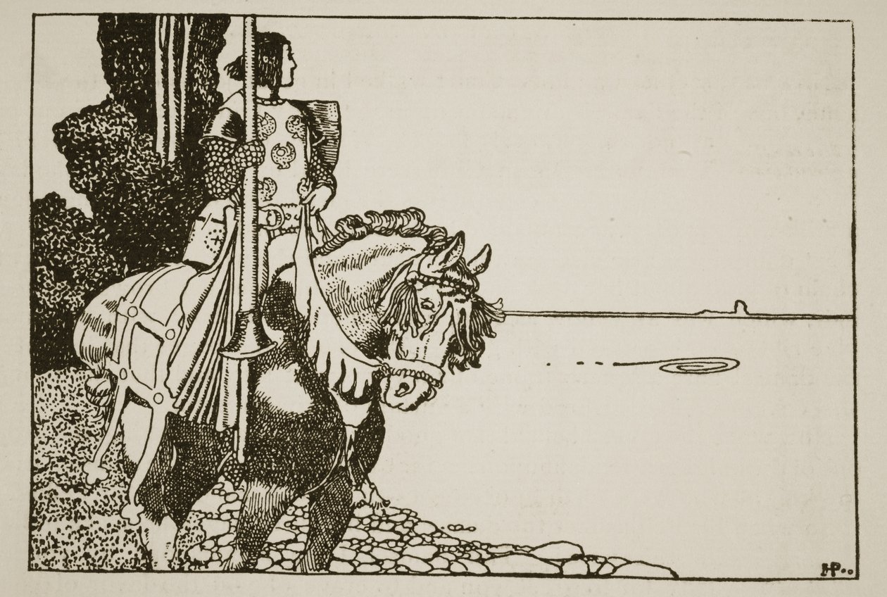 The Story of Sir Pellias, illustrasjon fra 'The Story of King Arthur and his Knights', 1903 av Howard Pyle