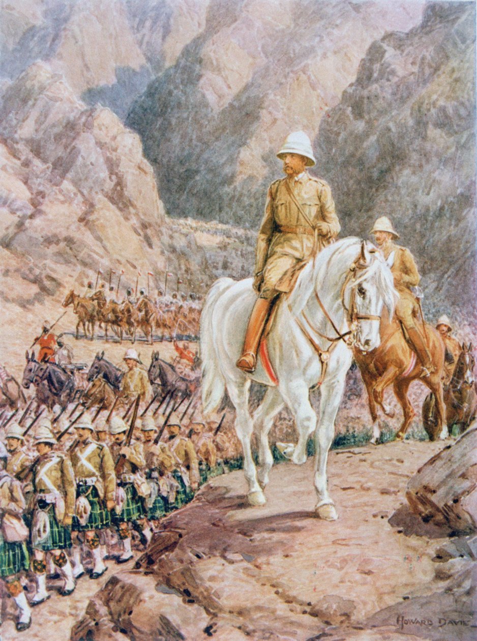 Lord Roberts (1832-1914) på marsj til Kandahar av Howard Davie