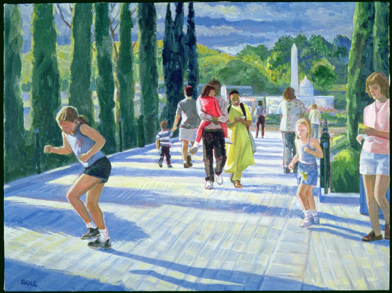 Spaceport, Legoland, 2000 (akryl på lerret) av Howard Ganz