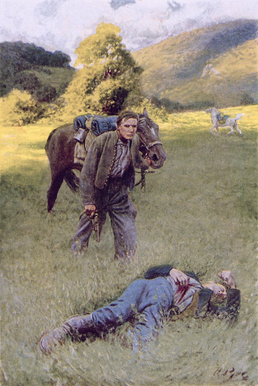A Lonely Duel in the Middle of a Great Sunny Field, illustrasjon fra 