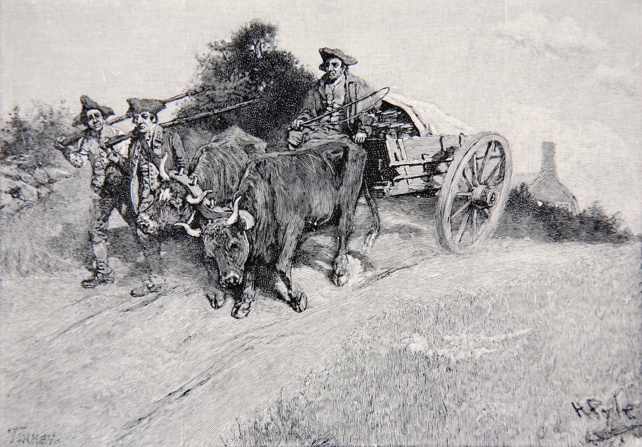 Bringer pulveret til Bunker Hill av Howard Pyle