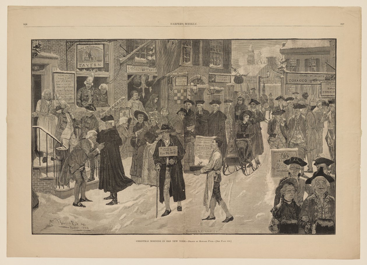 Julemorgen i gamle New York av Howard Pyle