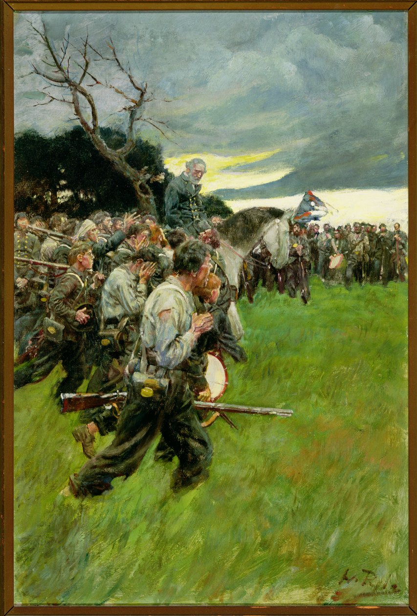 Hæren hans brøt opp og fulgte ham gråtende og hulkende, fra 