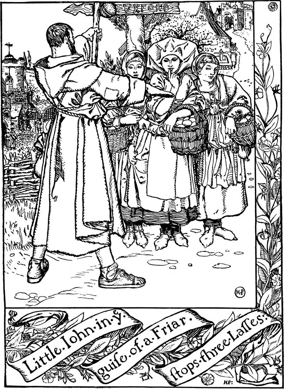 Illustrasjon fra boken The Merry Adventures of Robin Hood, av Howard Pyle, 1883. av Howard Pyle