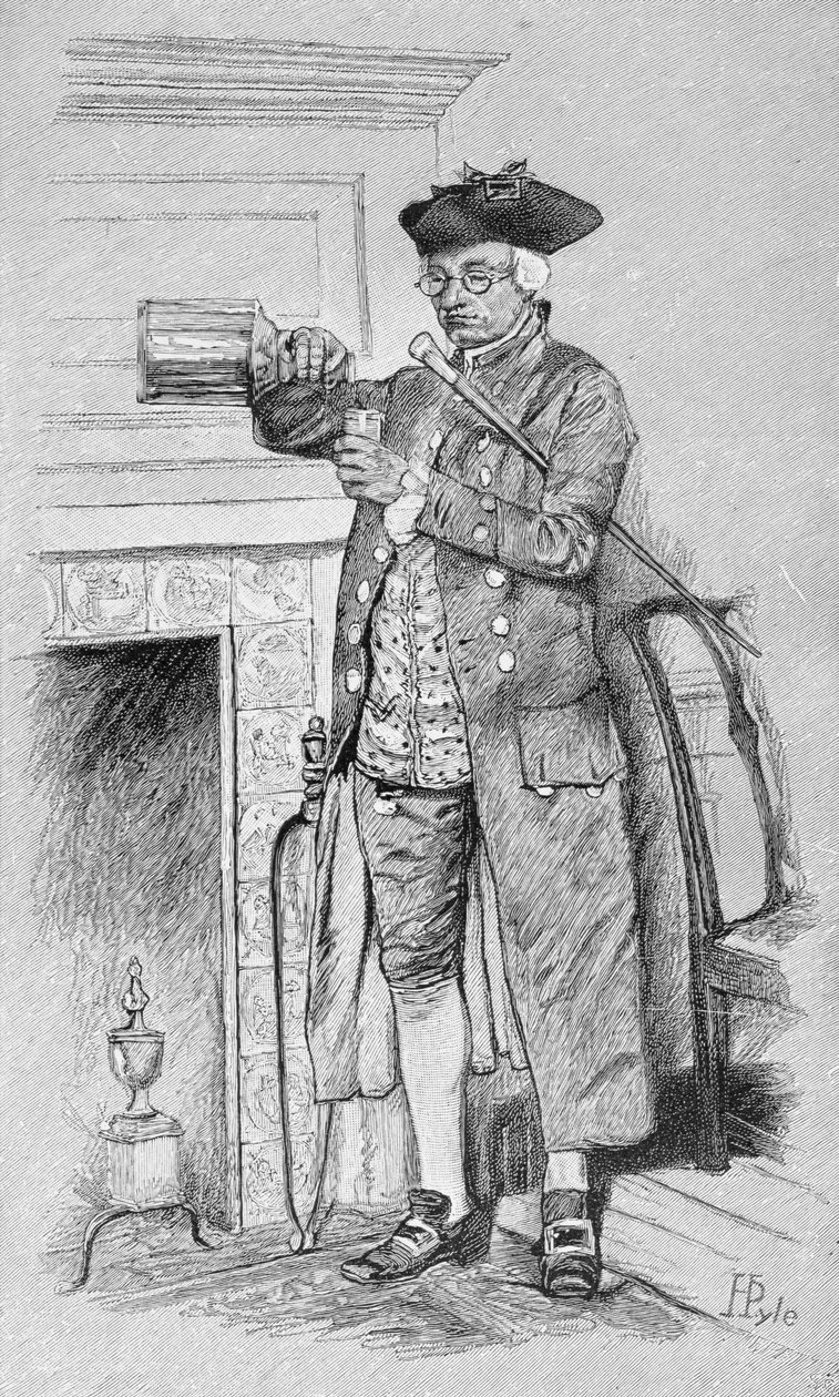 Mynheer's Morning Horn, fra Harper's Magazine, 1881 av Howard Pyle