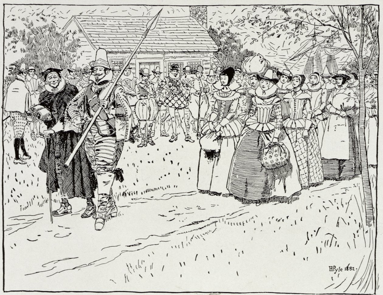The Arrival of the Young Women at Jamestown, 1621, fra Harper