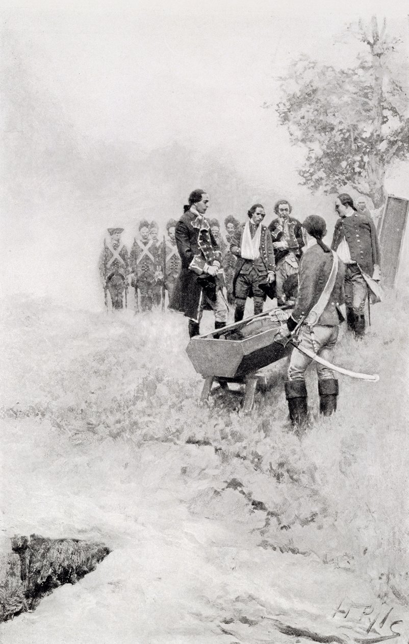 The Burial of Braddock, illustrasjon fra 