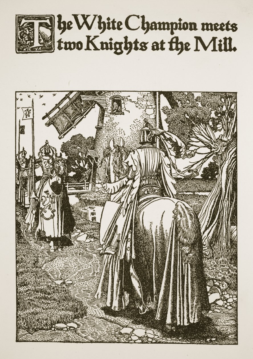 The White Champion møter to Knights at the Mill, illustrasjon fra 