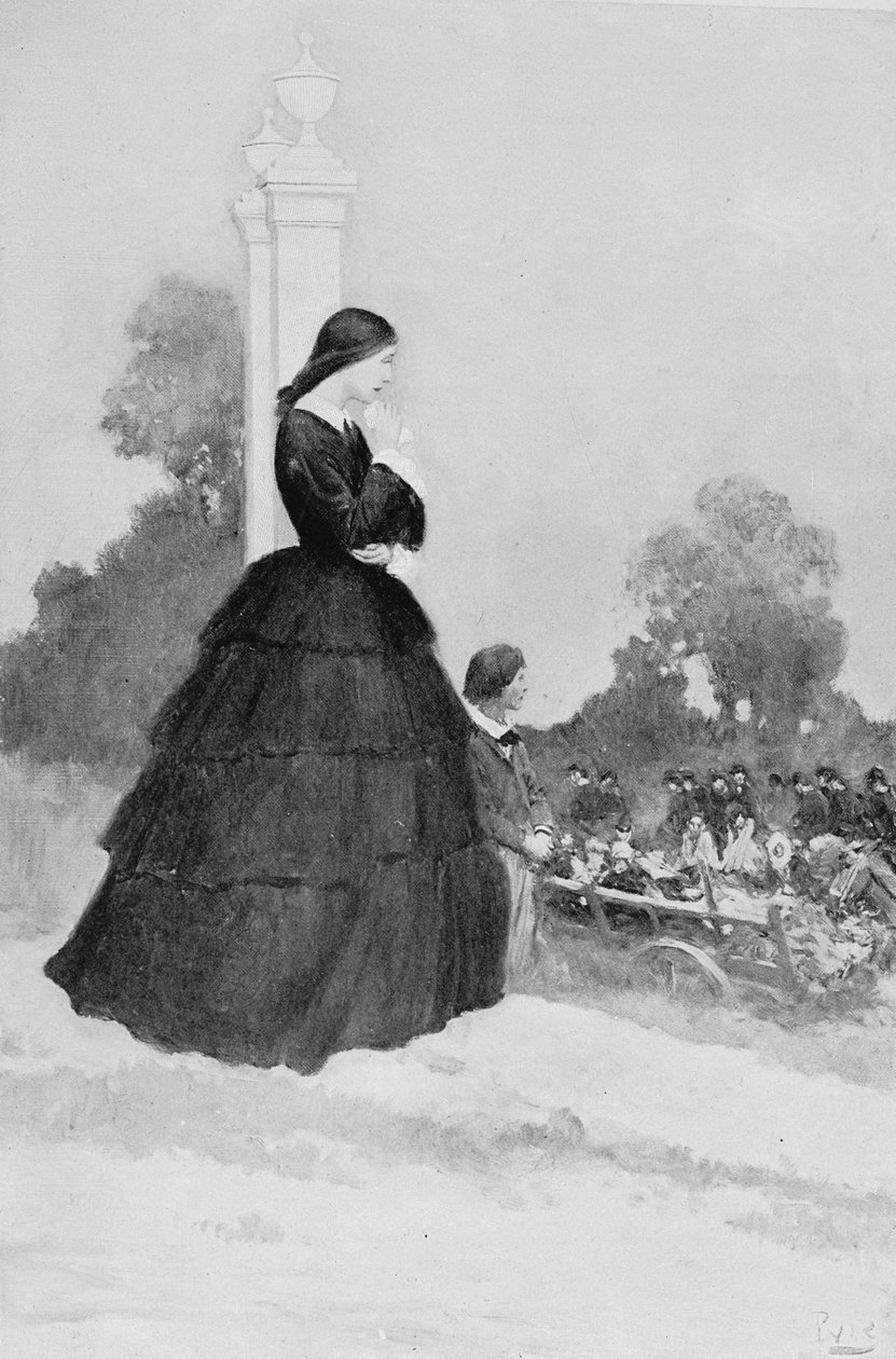 They Braught in their Dead and Wounded on Hay Wagons, illustrasjon fra 