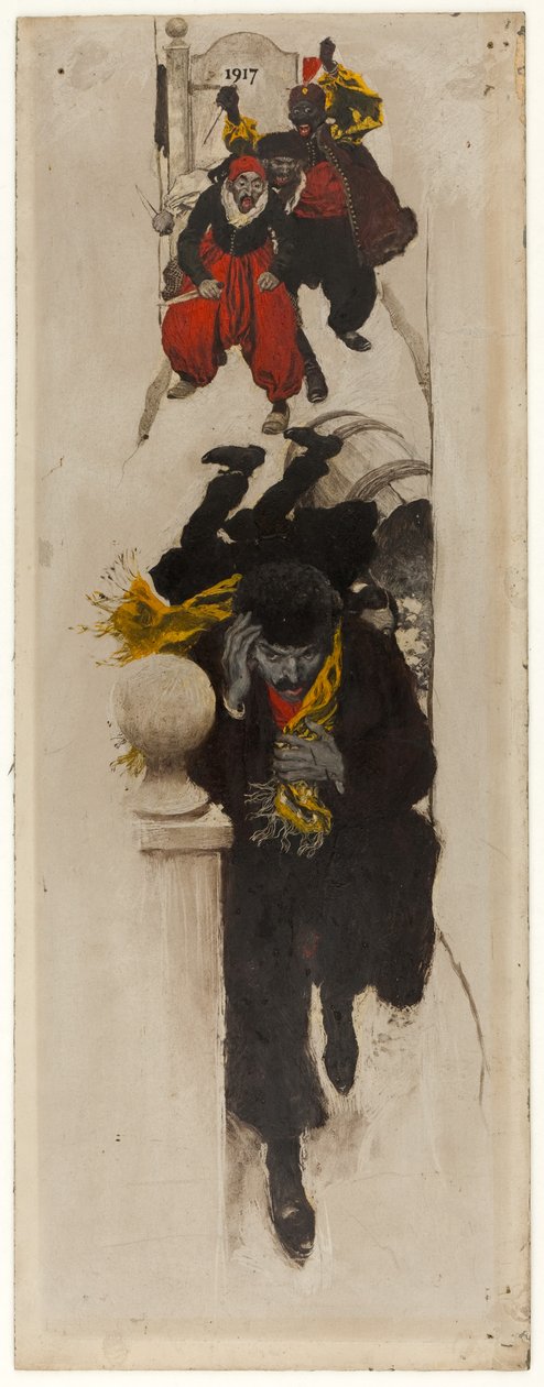 Vignette fra "A Puppet of Fate" av Howard Pyle