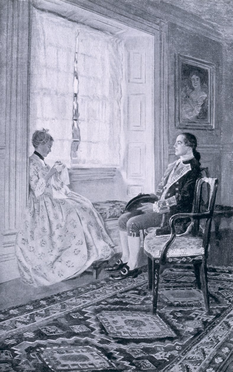 Washington og Mary Philipse, illustrasjon fra 