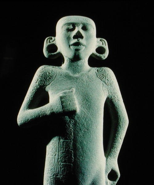 The Young Man of Tamuin, sent etter klassisk periode (1300-1521) (stein) (detalj av 207851) av Huaxtec Huaxtec