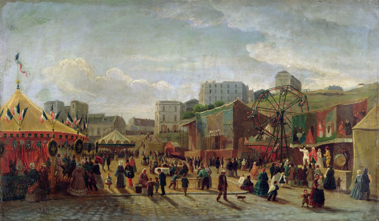 En messe, Place Saint-Pierre, Montmartre i 1861 av Hubert