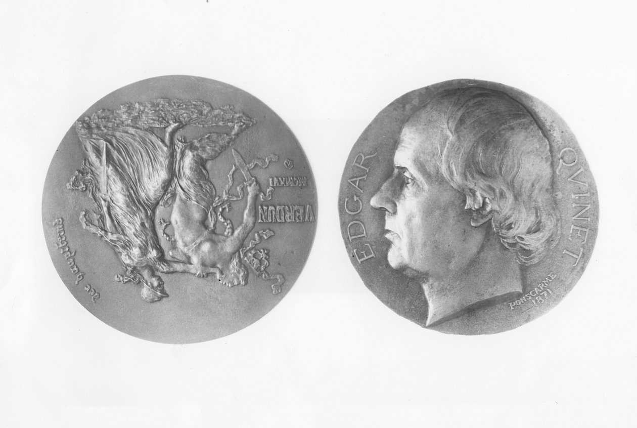Medal of Edgar Quinet (bronse) av Hubert Ponscarme