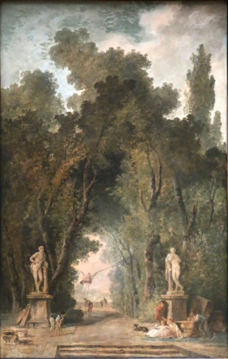 Smug i en park av Hubert Robert