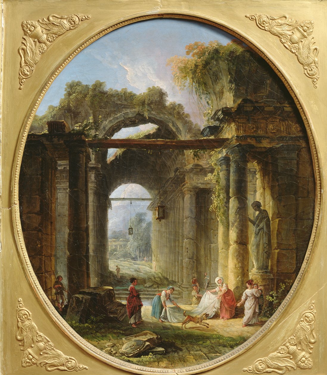 Gamle ruiner i Roma av Hubert Robert