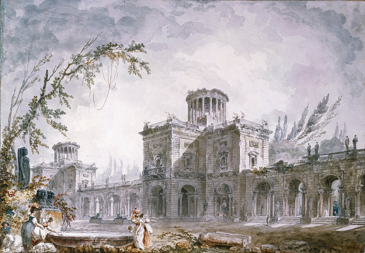 Arkitektonisk fantasi, 1760 av Hubert Robert