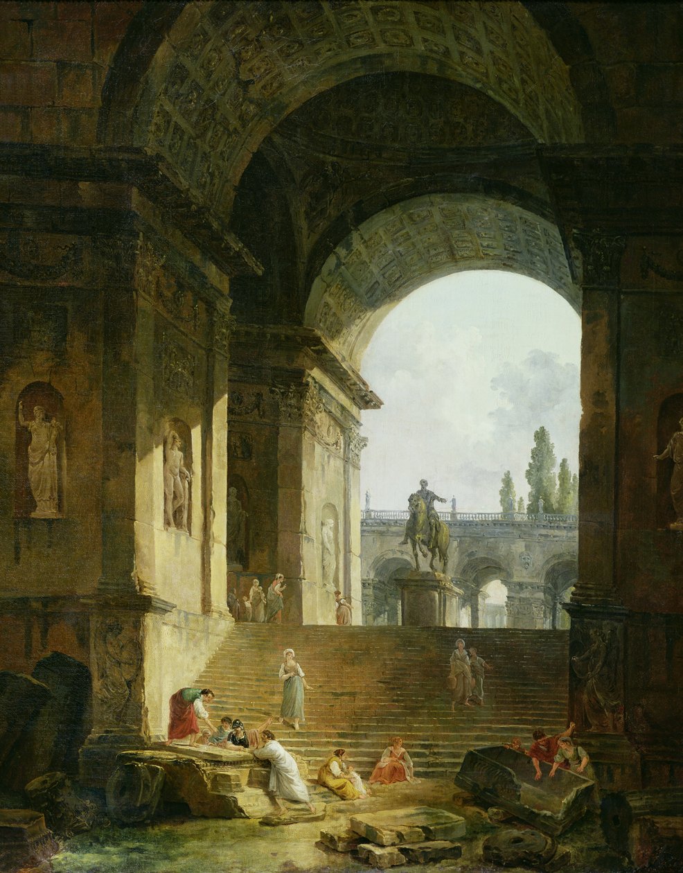 Pittoresk utsikt over Capitol av Hubert Robert
