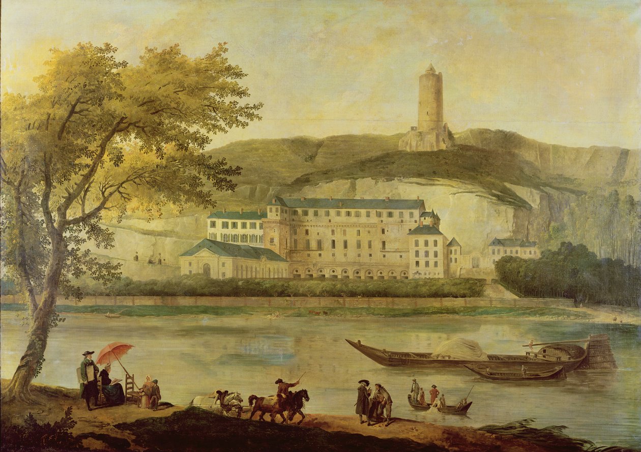 Chateau de La Roche-Guyon av Hubert Robert