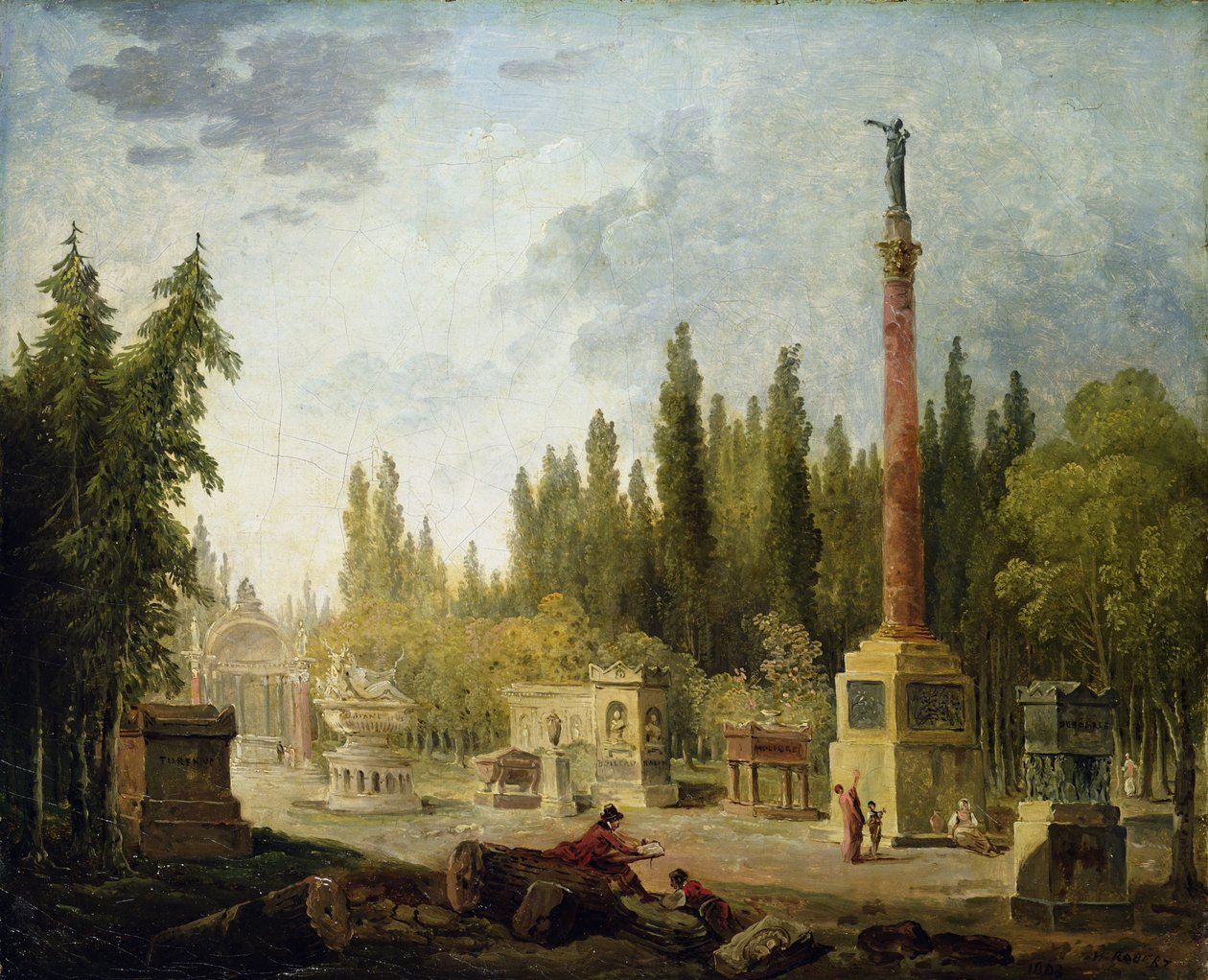 Hagen til Musee des Monuments Francais, 1795-1808 av Hubert Robert