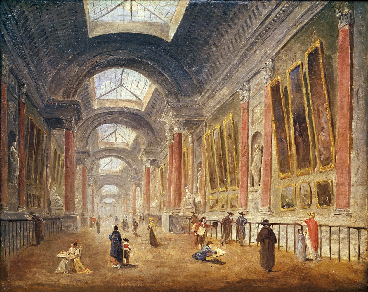 Grande Galerie i Louvre av Hubert Robert