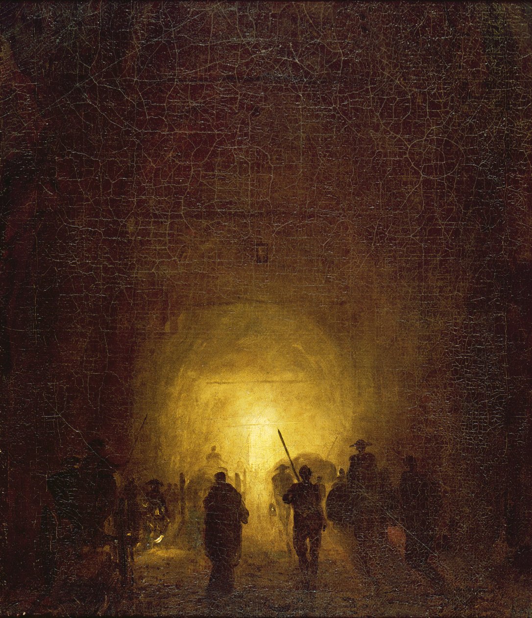 Posillipo-grotten i Napoli av Hubert Robert