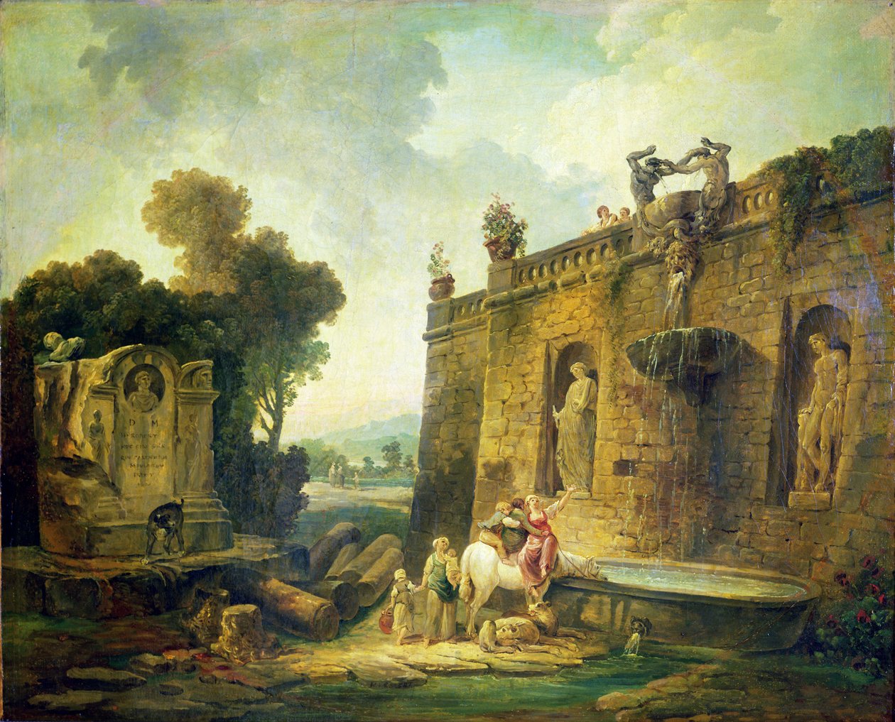 Vanningsplassen av Hubert Robert
