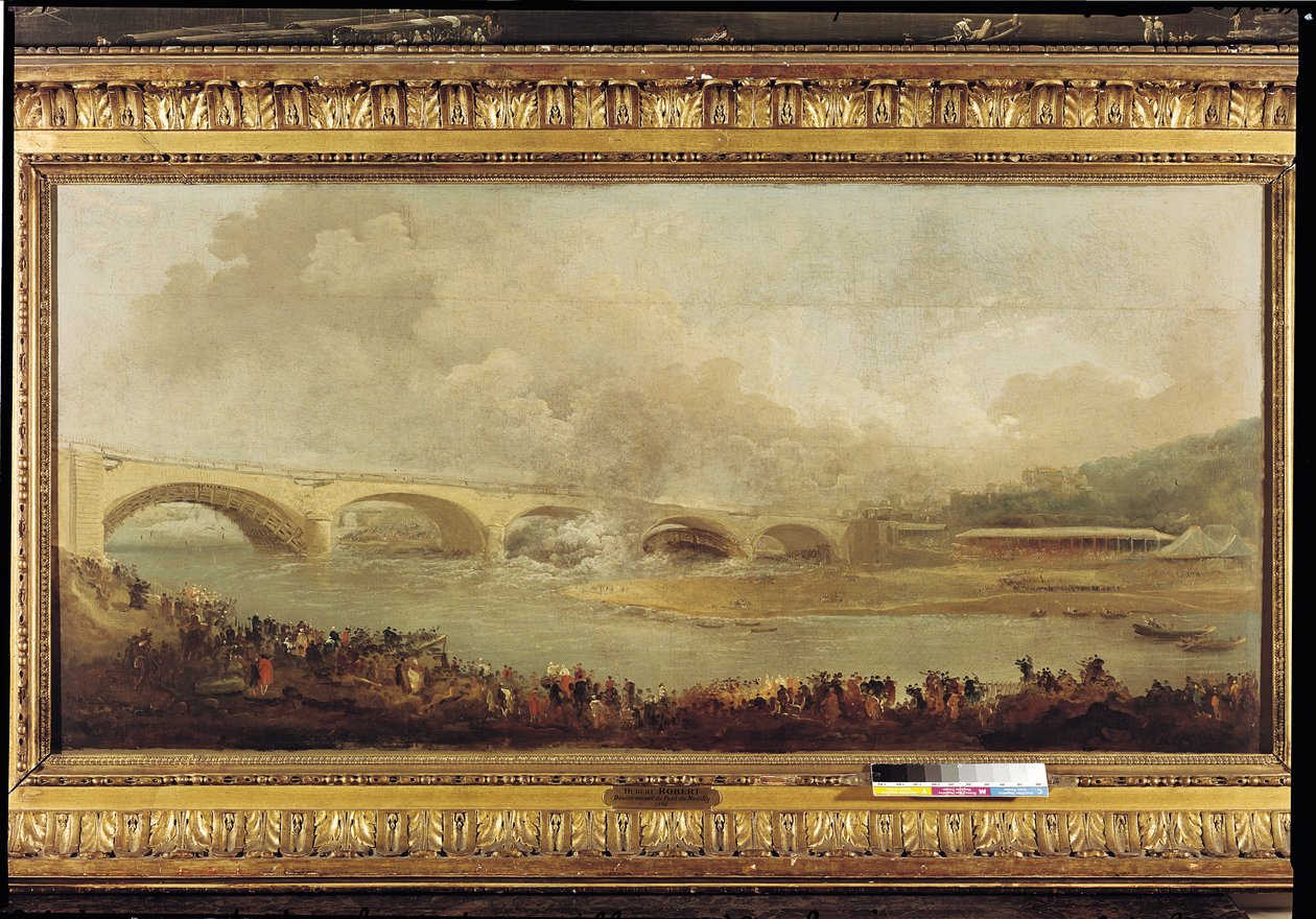 Avduking av Pont de Neuilly, 1772 av Hubert Robert
