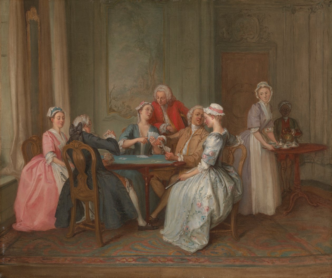 Et spill med Quadrille av Hubert Francois Gravelot