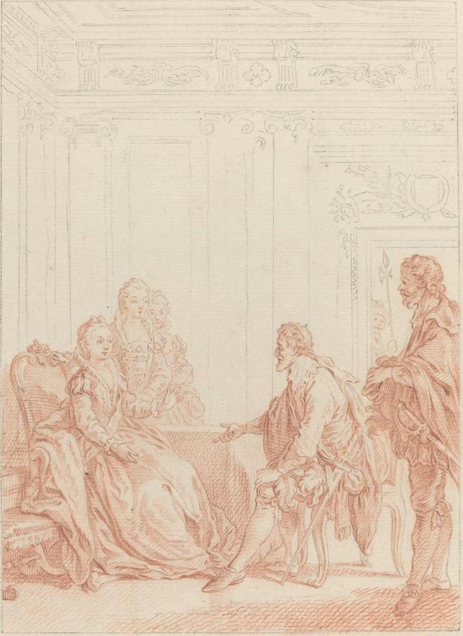 Hva! Du tjener Valois... av Hubert Francois Gravelot