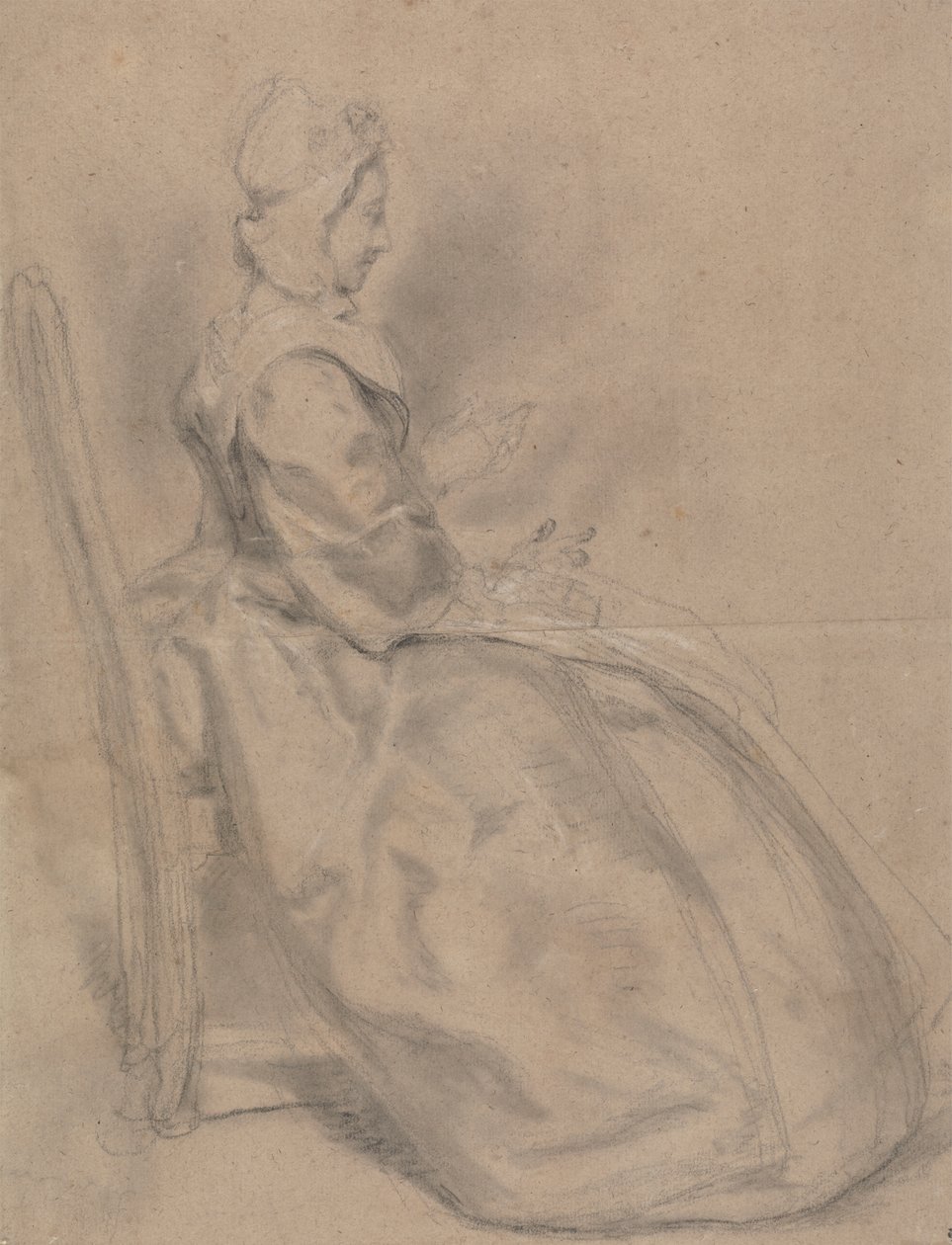Studie av en sittende dame av Hubert Francois Gravelot