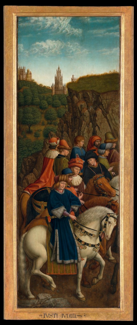The Just Judges, nedre venstre panel av Ghent-altertavlen av Hubert & Jan van (1390 1441) (after) Eyck