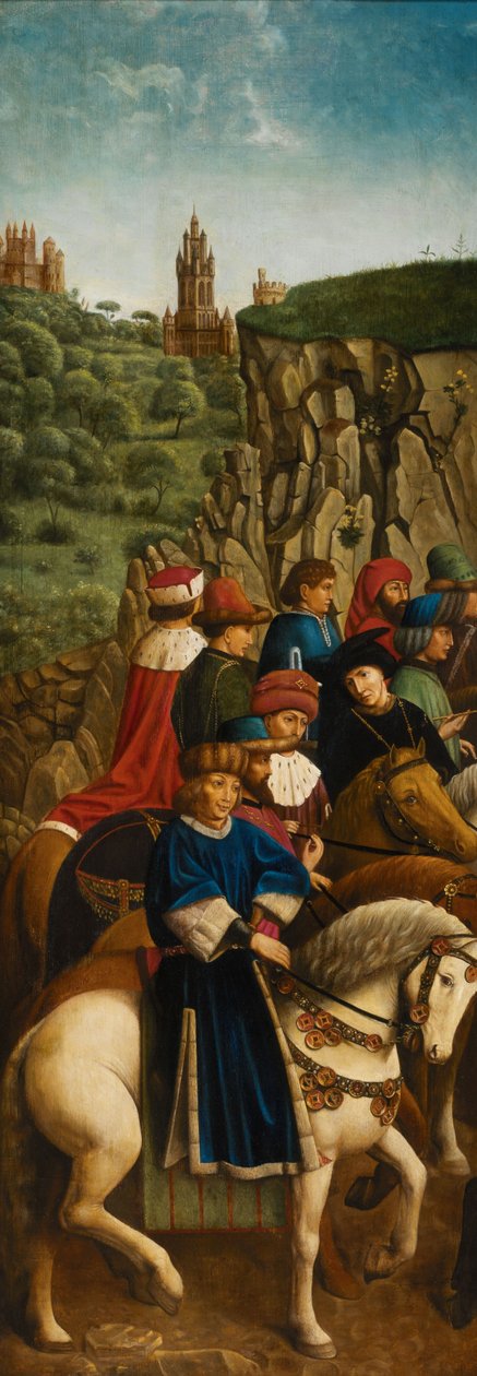 The Just Judges, nedre venstre panel av Ghent-altertavlen av Hubert & Jan van (1390 1441) (after) Eyck