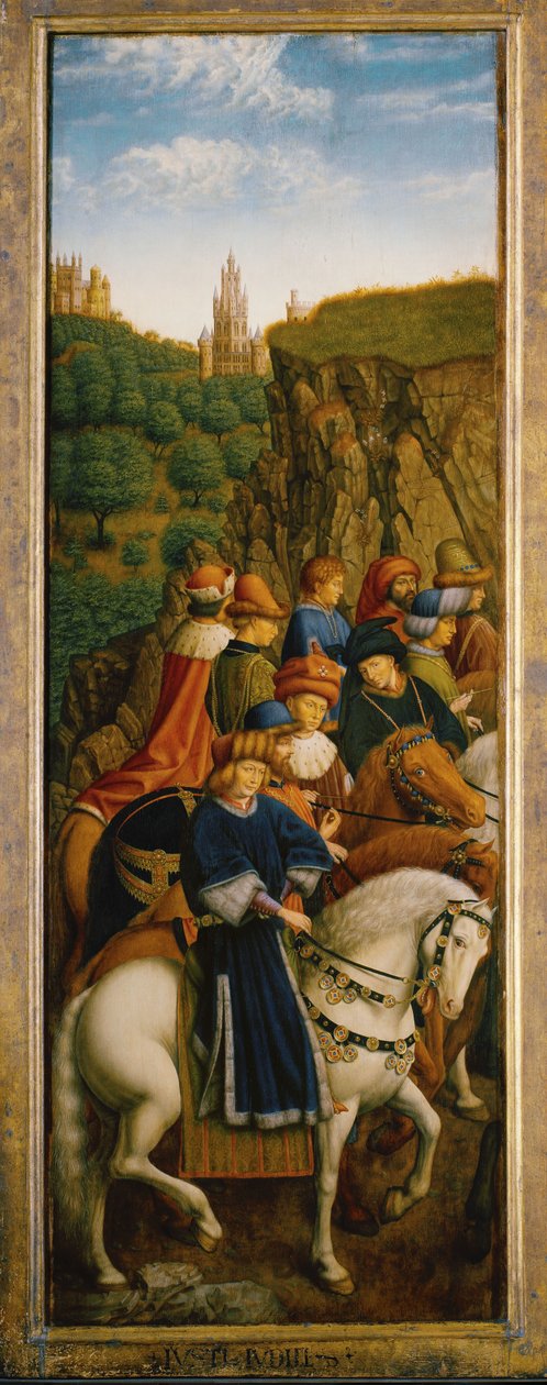The Just Judges, nedre venstre panel av Ghent-altertavlen av Hubert & Jan van (1390 1441) (after) Eyck
