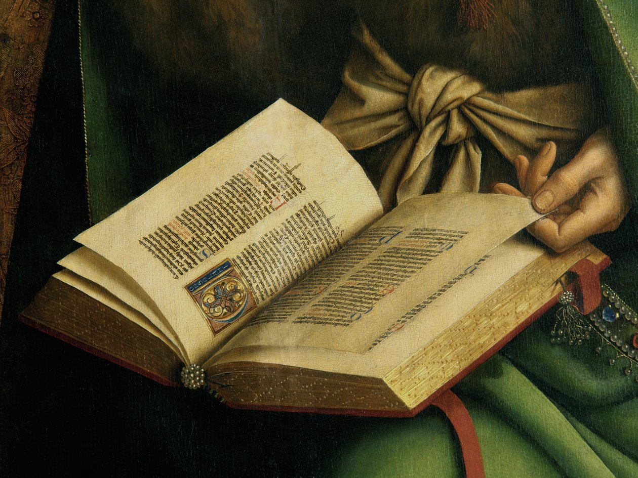 Detalj av døperen Johannes, fra Ghent-altertavlen av Hubert & Jan van (1390 1441) Eyck