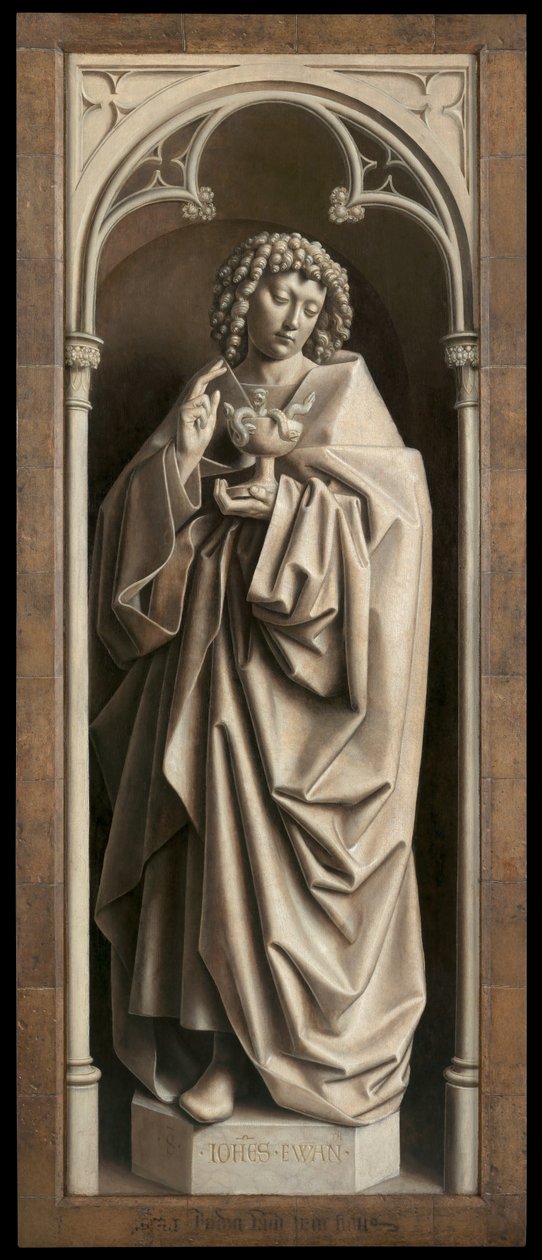 St. John the Evangelist, fra utsiden av høyre fløy av The Ghent Altertavle av Hubert & Jan van (1390 1441) Eyck