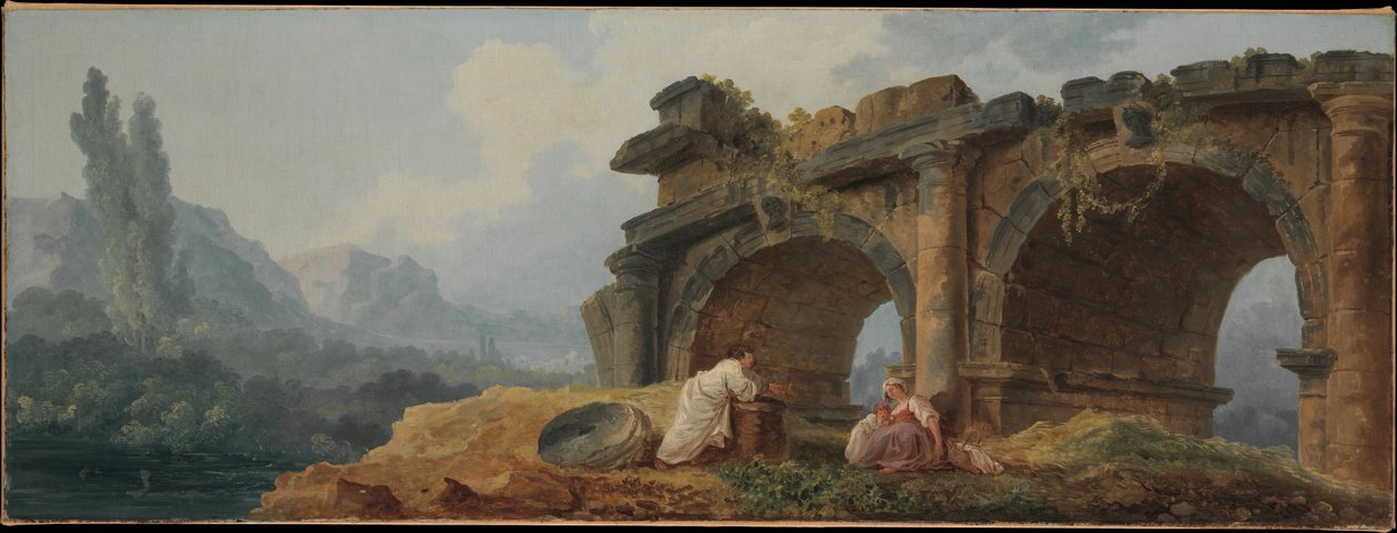 Buer i ruiner av Hubert Robert