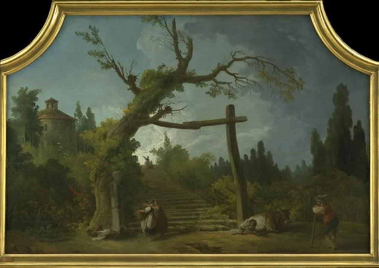 Dekorativt landskap av Hubert Robert
