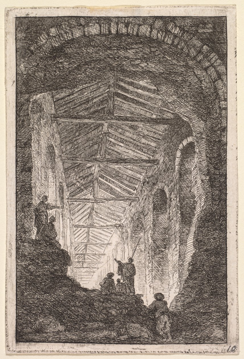 Kvelder i Roma: Det antikke galleriet av Hubert Robert