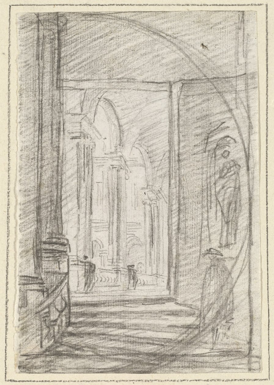 Interiøret i et romersk palass av Hubert Robert