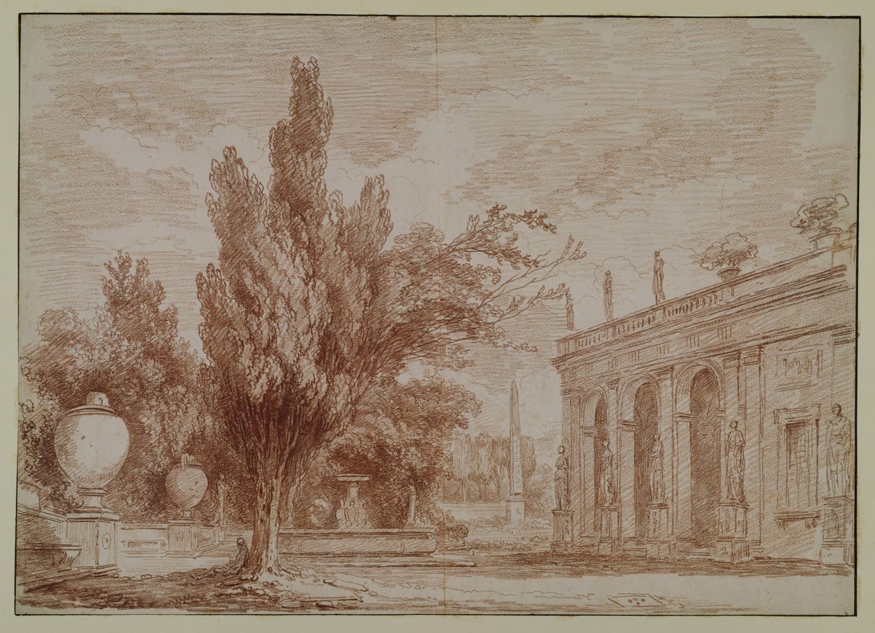 italiensk hage av Hubert Robert