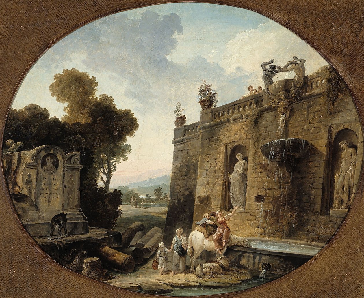 Vanningsstedet av Hubert Robert
