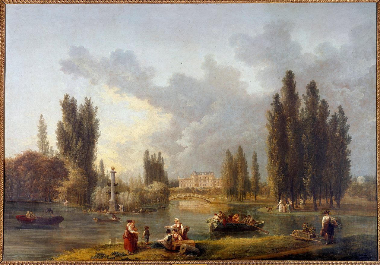 Slottet i Mereville Maleri av Hubert Robert (1733-1808) Sceaux fra 1700-tallet, museum på øya Frankrike av Hubert Robert