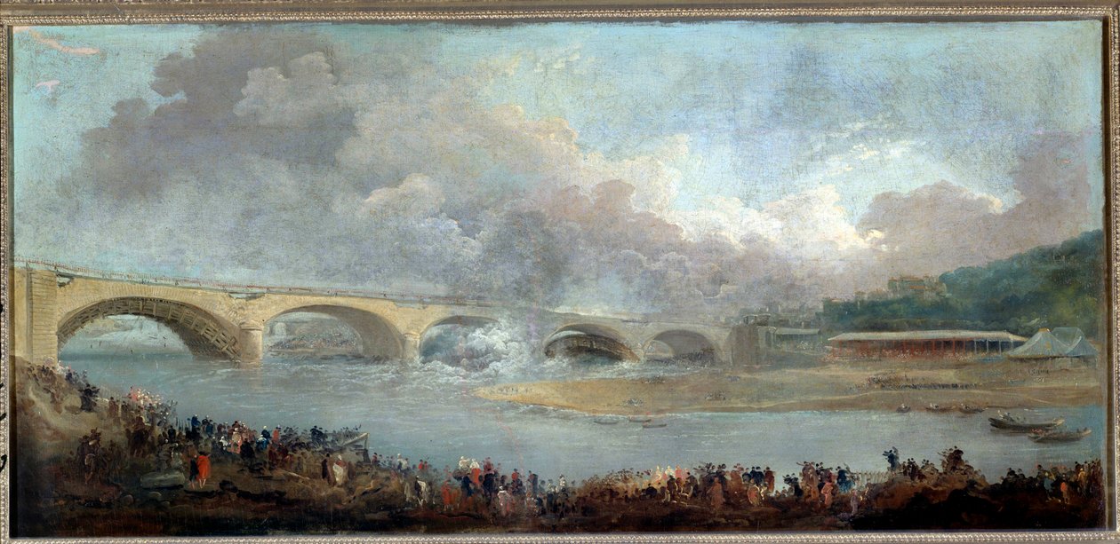 Bestemmelsen av Neuilly-broen 22.09.1772 Maleri av Hubert Robert (1733-1808) 1772 Søn. 1,13x1,95m Paris, Carnavalet-museet av Hubert Robert