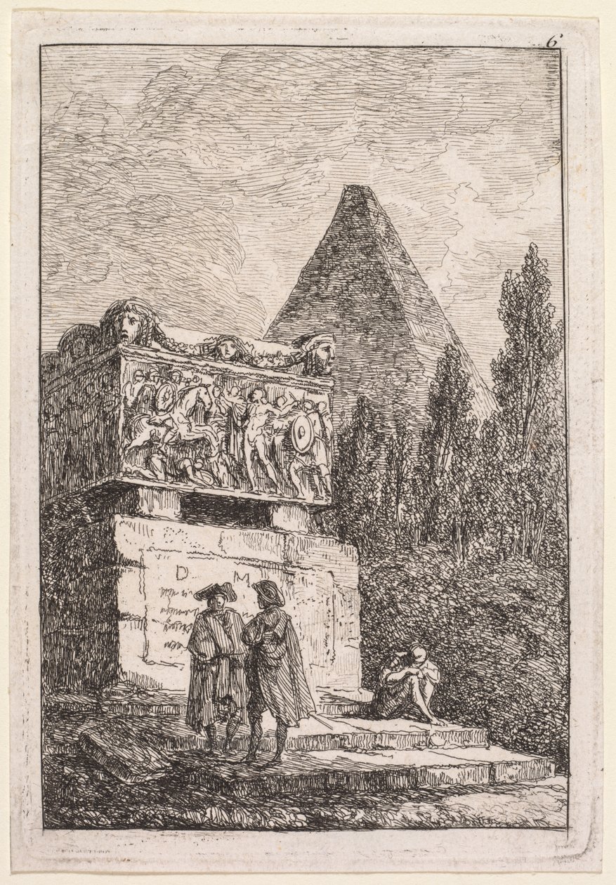 Romas kvelder: Sarkofagen av Hubert Robert