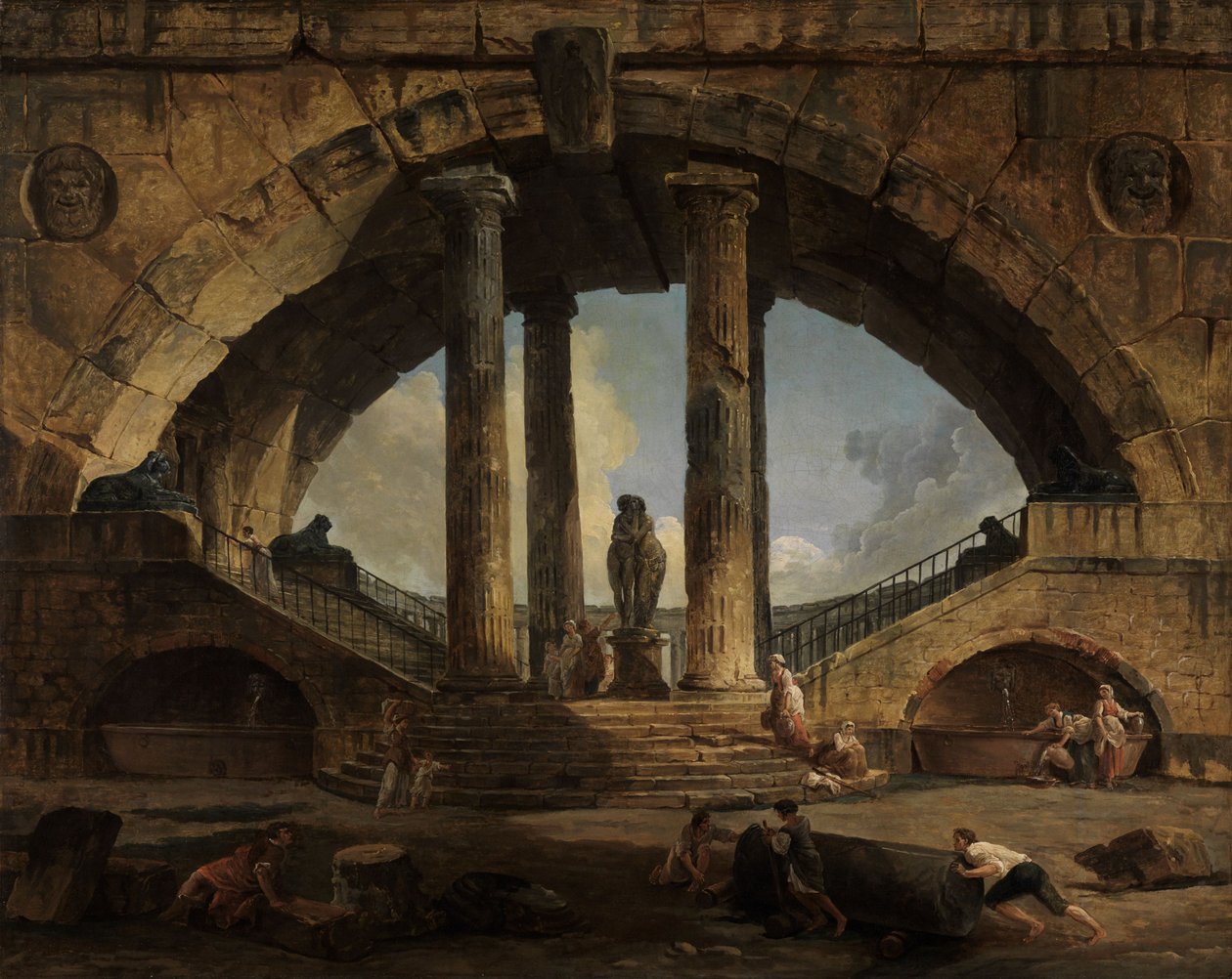 Romersk fantasivedute av Hubert Robert