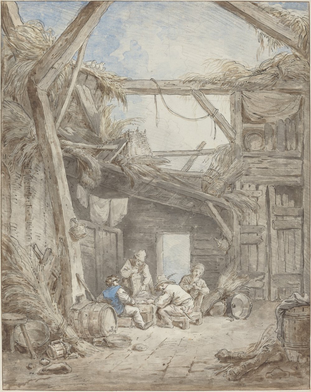Ødelagt gård av Hubert Robert