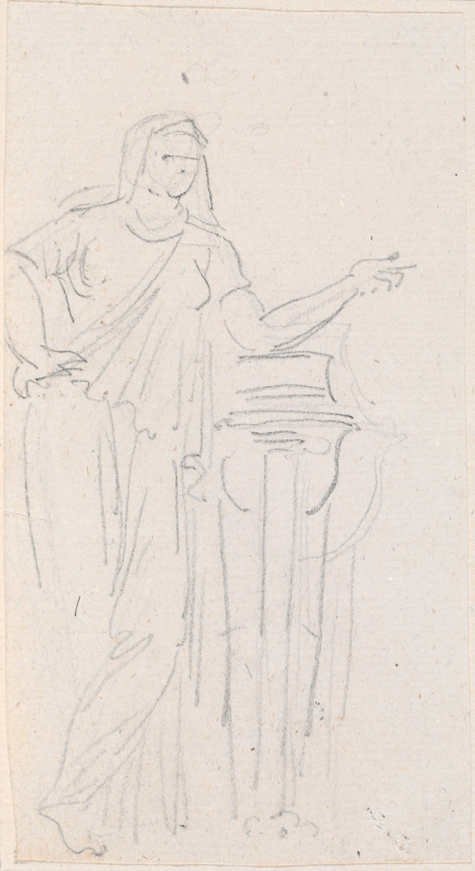 Statue av en vestalsk jomfru av Hubert Robert