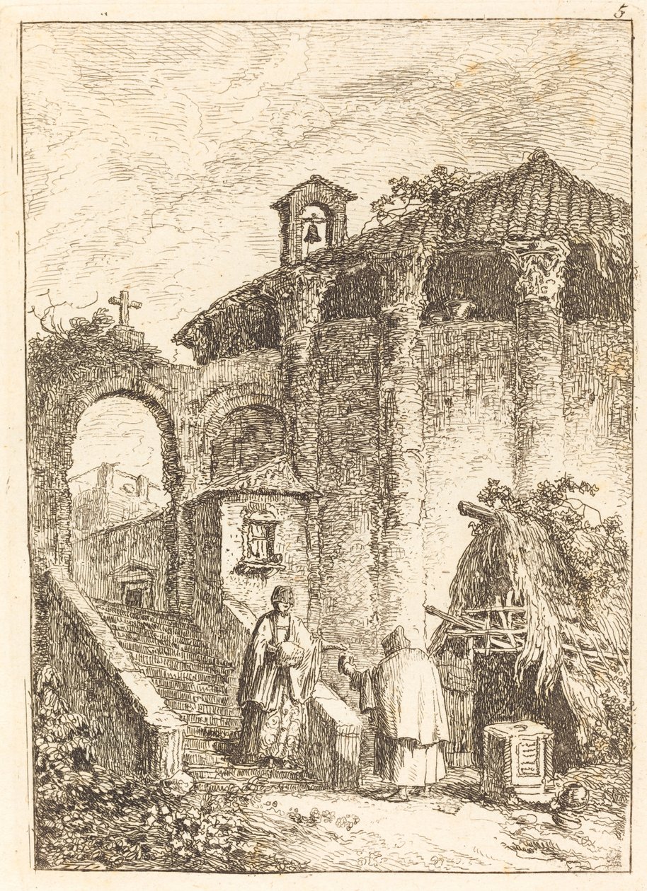 Det gamle tempelet av Hubert Robert