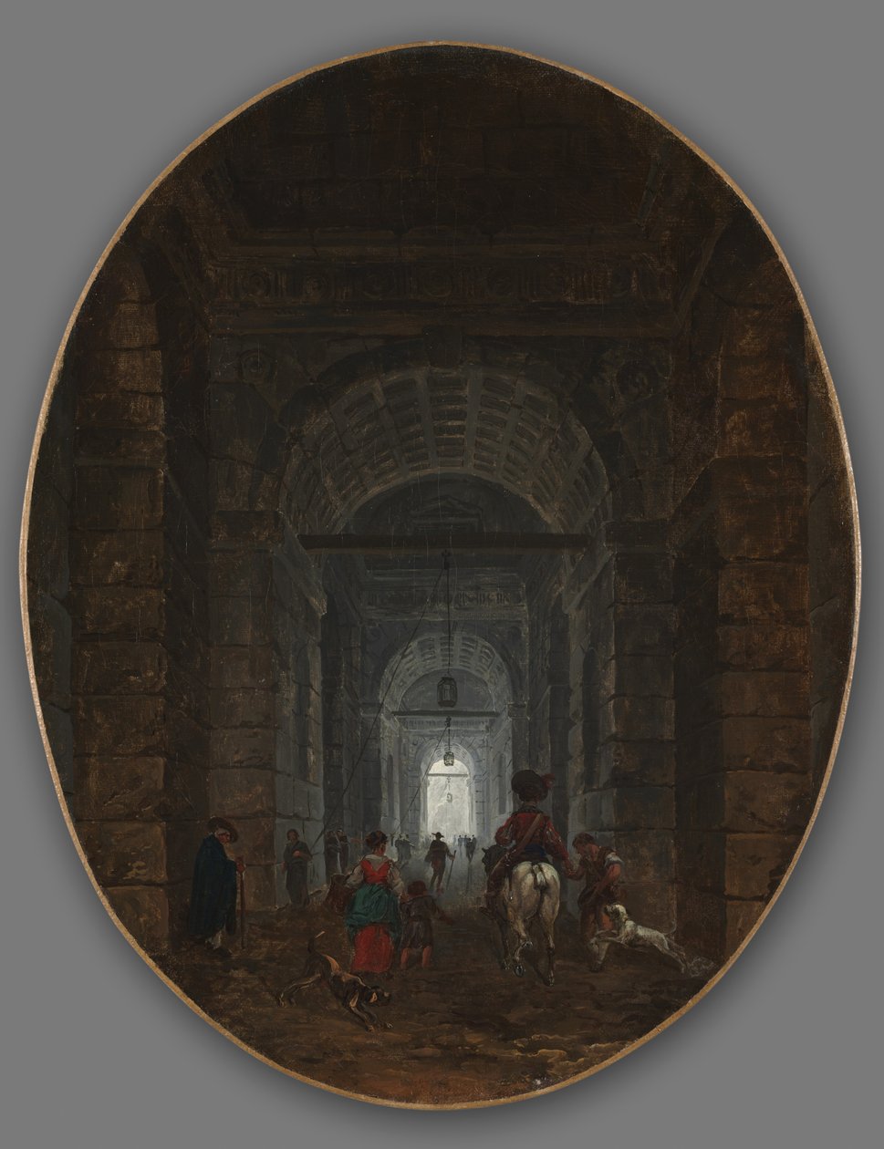 Grotten i Posillipo, ca. 1769 av Hubert Robert